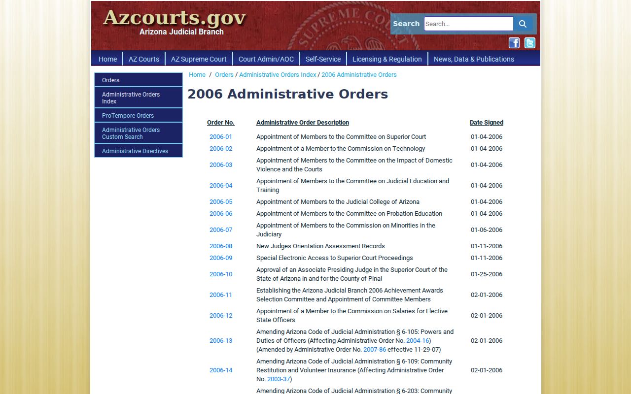 Clifton court records administrative relationship for JP1 and Municipal Court